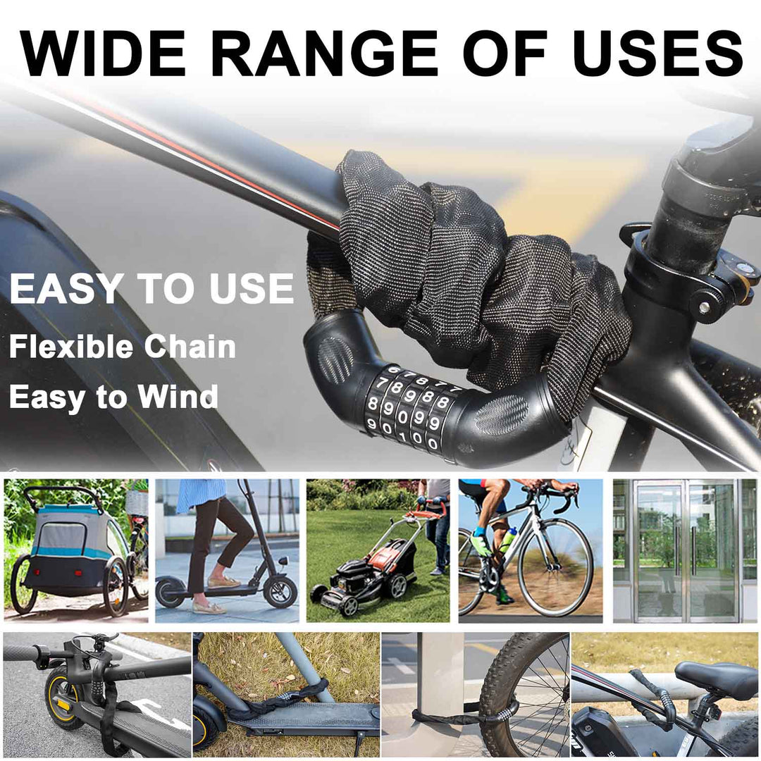 Bike Chain Lock for Electric Scooter Ebike