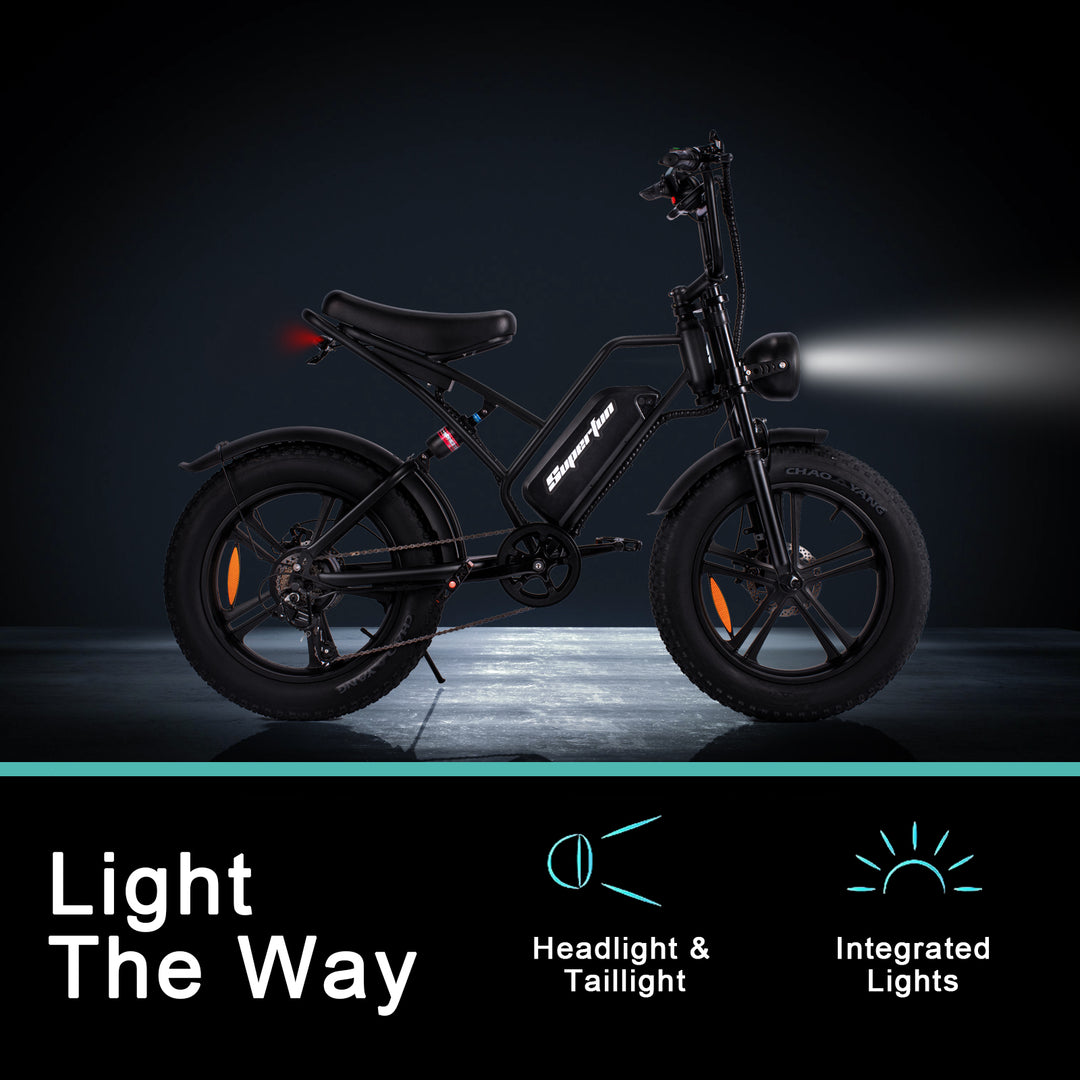 Superfun R2 750W  Electric Bike for Adults with 20 x 4.0inch Fat Tire  Full Suspension